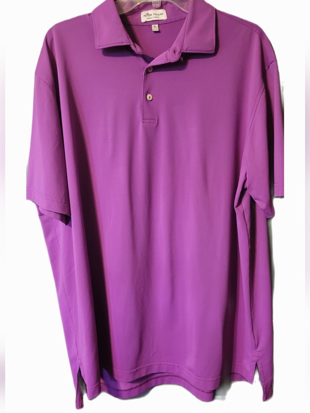 Peter Millar Polo Shirt Purple Short-Sleeve Men's XL Golf Polo Summer Comfort